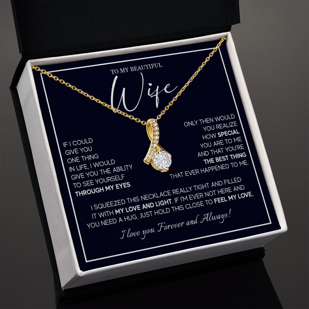 556B To My Wife Necklace From Husband, Soulmate Necklace Gift from Husband, Birthday