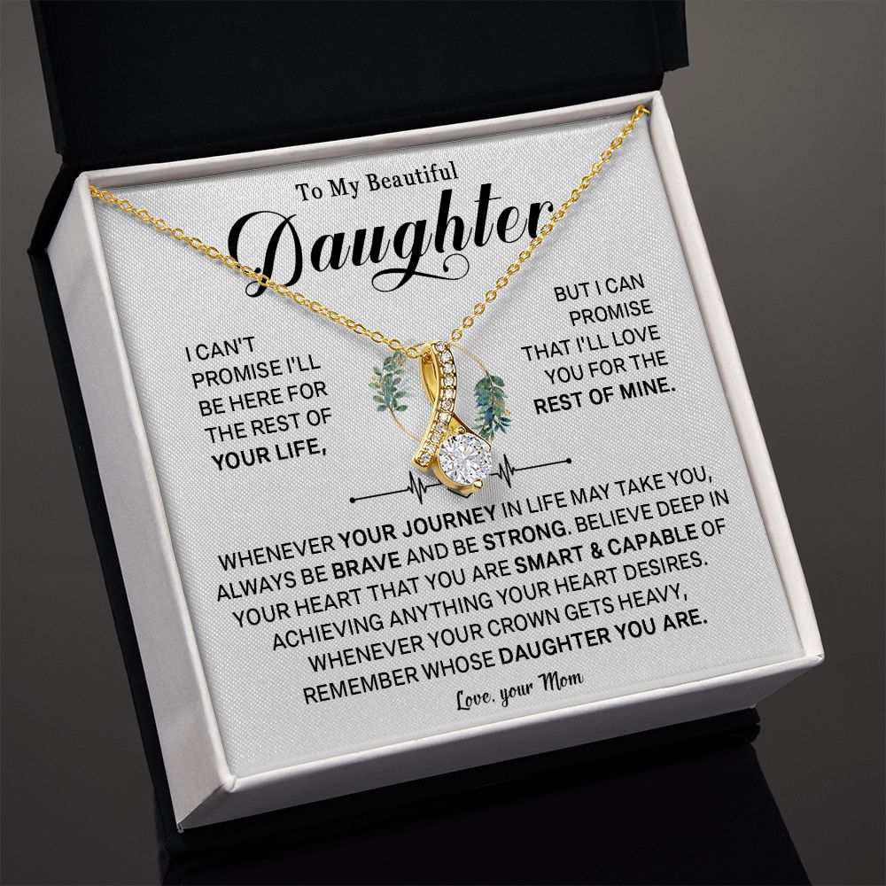 544B To My Daughter Necklace, Birthday Gift For Daughter from Mom, Daughter Necklace