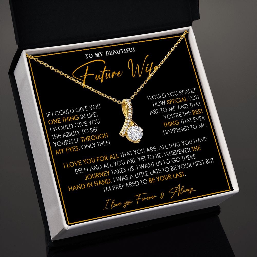 735B To My Future Wife Necklace, Birthday Gift For Girlfriend, Valentine Gift for Her