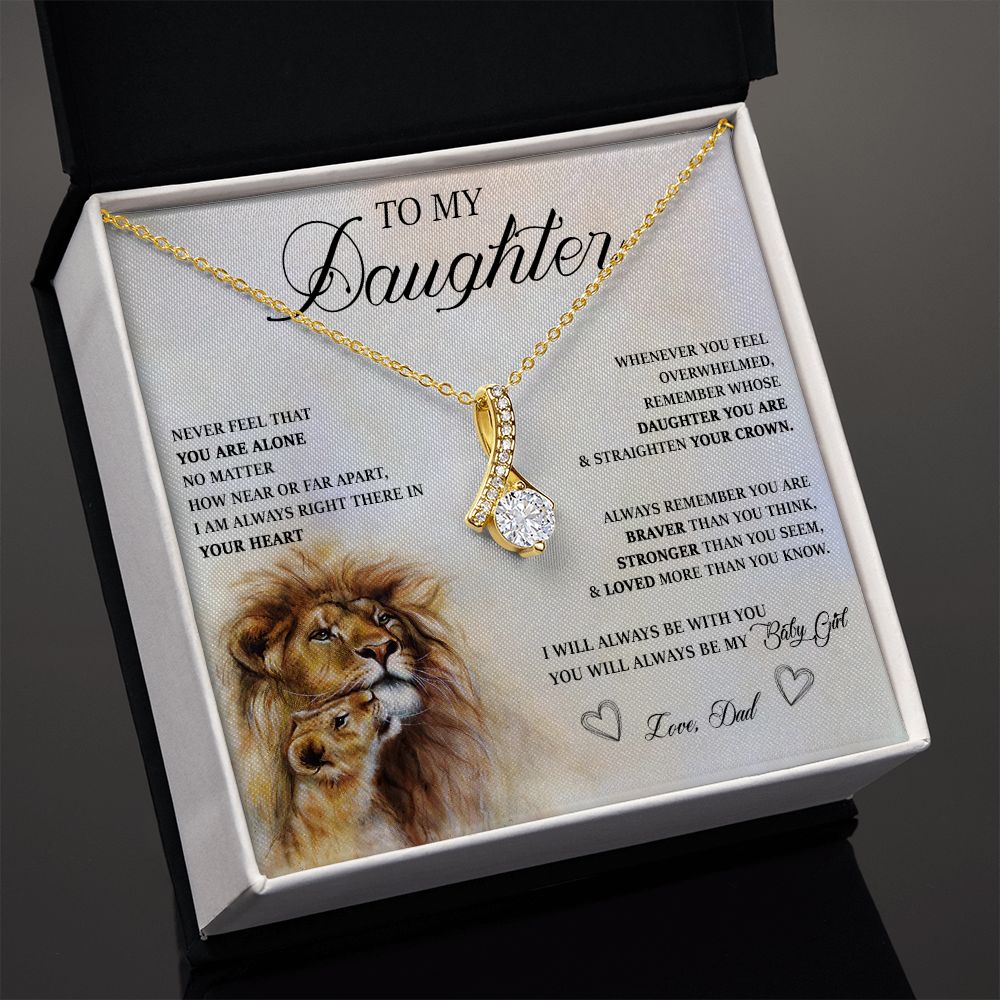 483B Birthday Gifts For Daughter From Dad, Daughter Necklace From Dad, To My Daughter