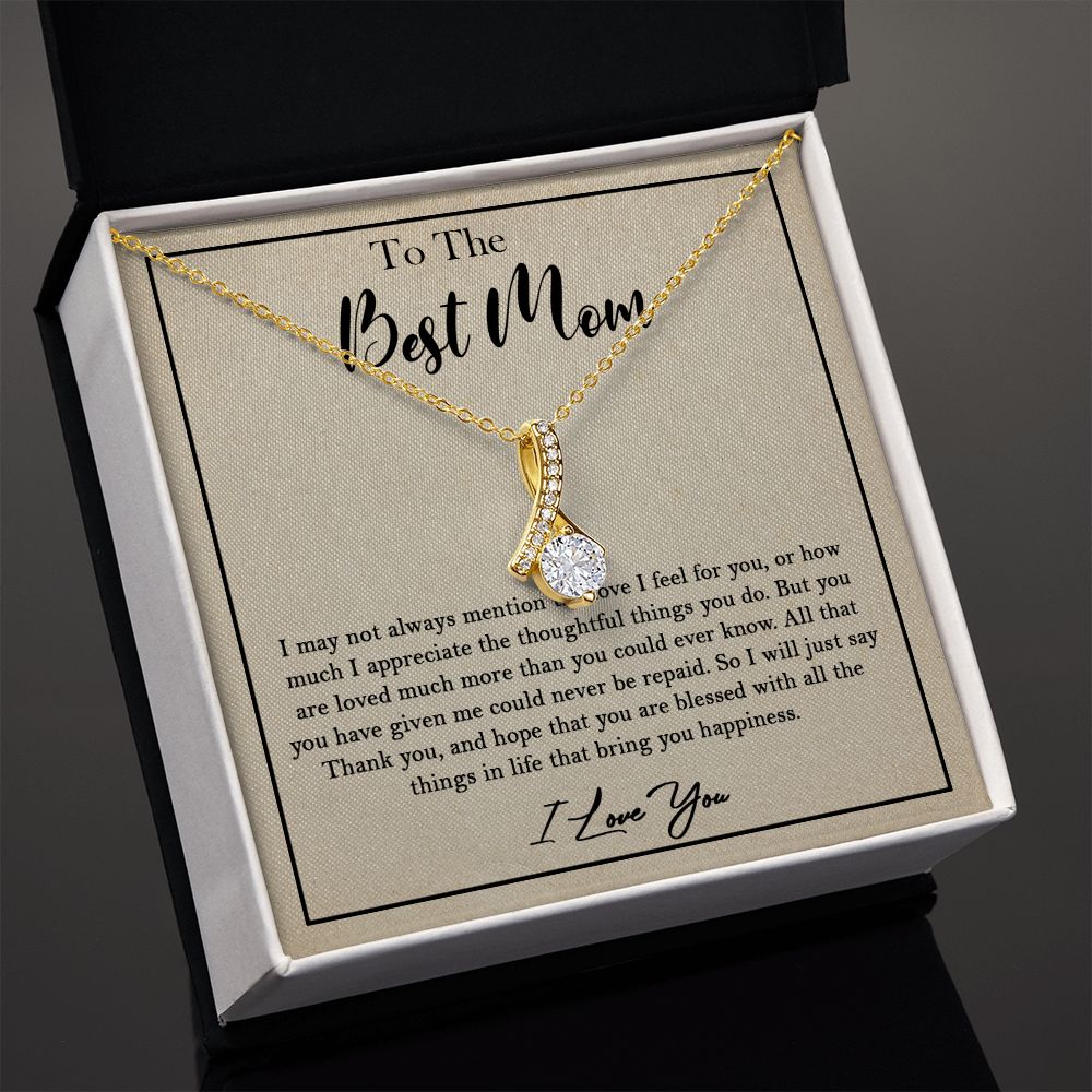 435B To My Best Mom Necklace, Birthday Xmas Gift, Gift For Mom from Son or Daughter