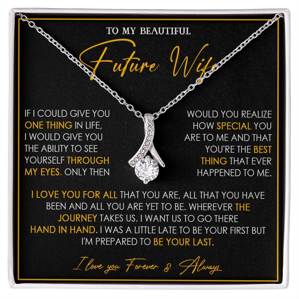 735B To My Future Wife Necklace, Birthday Gift For Girlfriend, Valentine Gift for Her