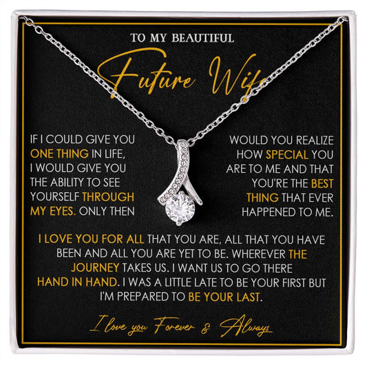 735B To My Future Wife Necklace, Birthday Gift For Girlfriend, Valentine Gift for Her