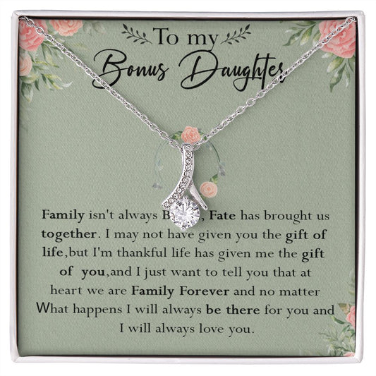 52B To my Bonus Daughter Necklace, Bonus Daughter, Step Daughter Gift, Gift Birthday