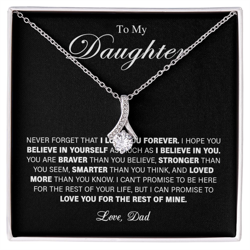 627B To My Daughter Necklace, Gift For Daughter from Dad, Birthday Gift For Daughter