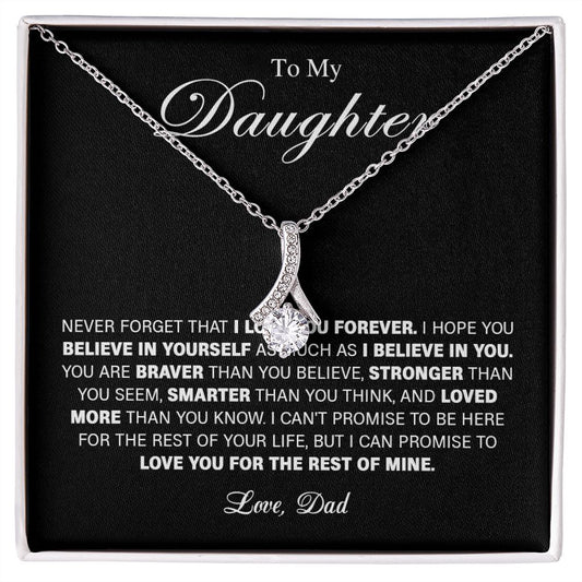 627B To My Daughter Necklace, Gift For Daughter from Dad, Birthday Gift For Daughter