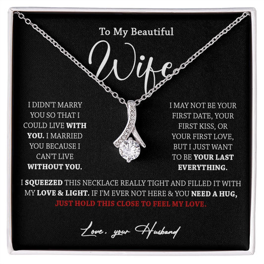 611B To My Wife Necklace, Xmas Gift For Wife Girlfriend From Husband, Valentines Day