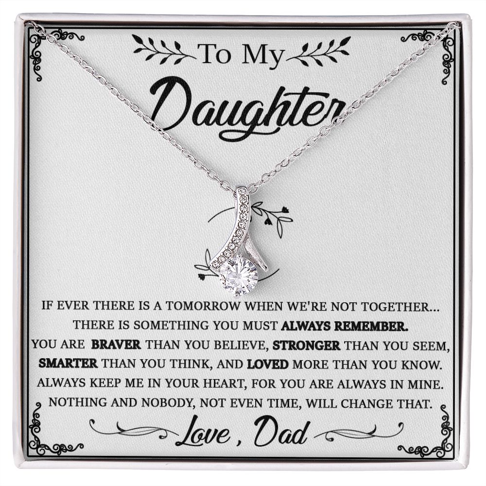 114B Daughter Necklace From Dad, To My Daughter Necklace, Christmas Birthday Gifts