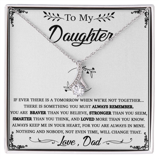 114B Daughter Necklace From Dad, To My Daughter Necklace, Christmas Birthday Gifts