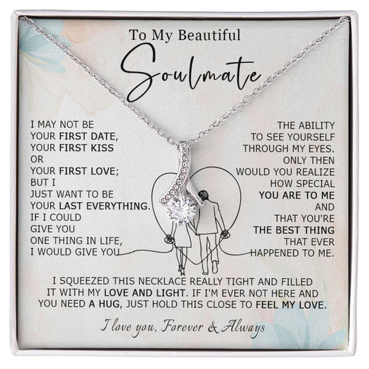 584B To My Soulmate Necklace, Wife Necklace, Girlfriend Necklace, Love Necklace Gifts