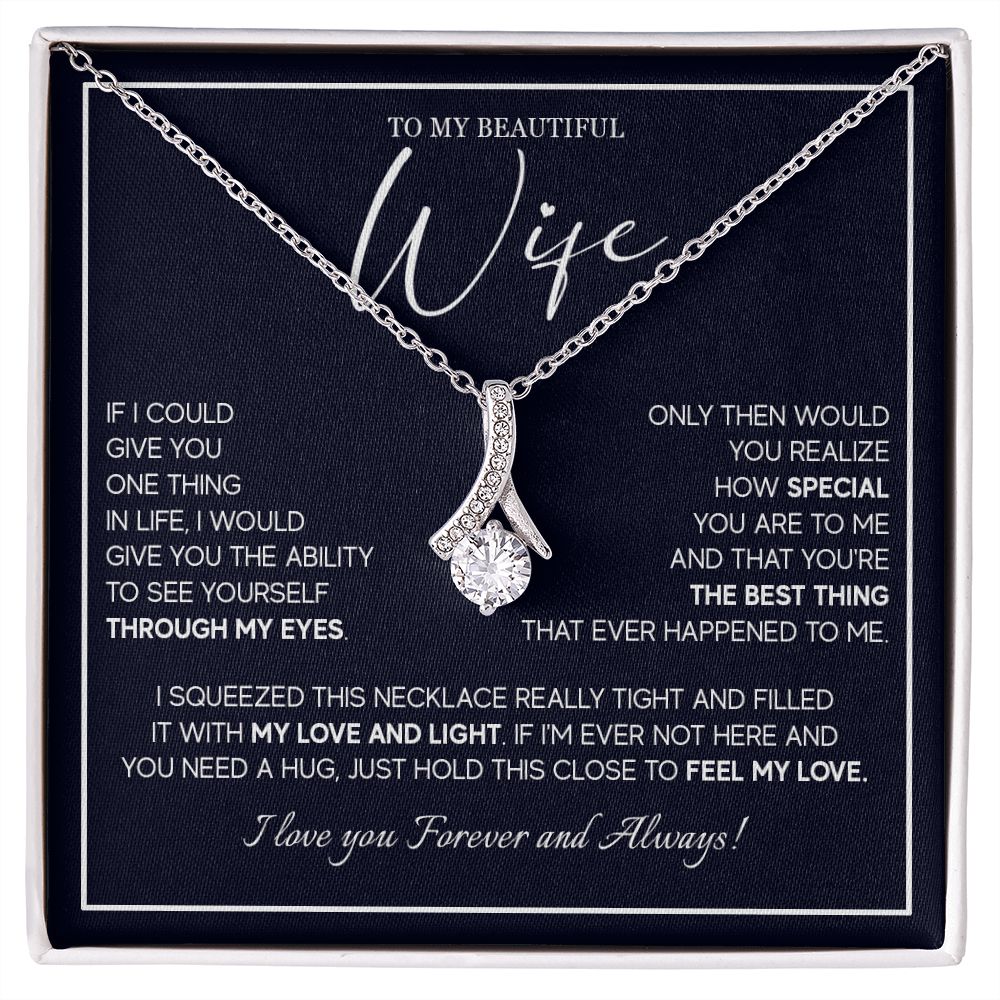556B To My Wife Necklace From Husband, Soulmate Necklace Gift from Husband, Birthday