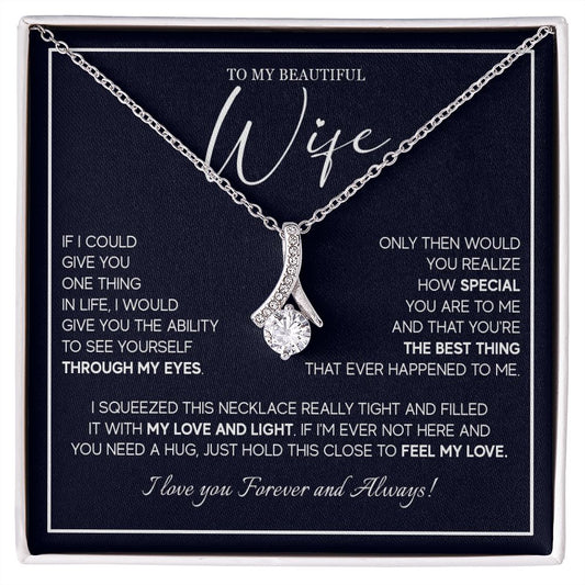 556B To My Wife Necklace From Husband, Soulmate Necklace Gift from Husband, Birthday