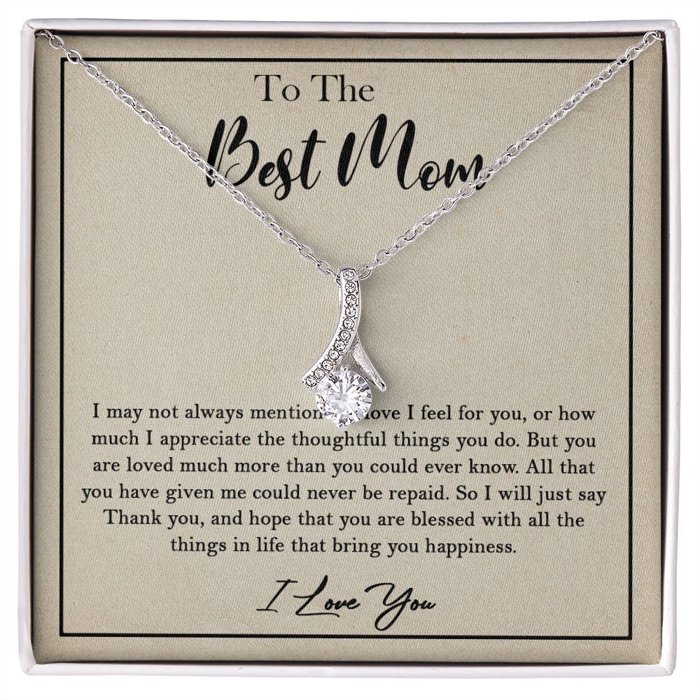 435B To My Best Mom Necklace, Birthday Xmas Gift, Gift For Mom from Son or Daughter