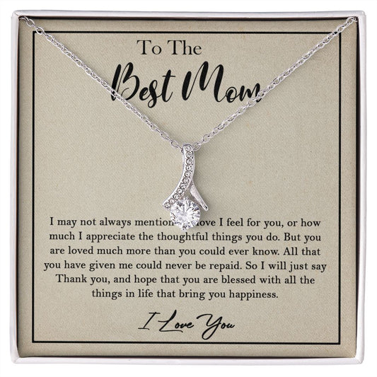 435B To My Best Mom Necklace, Birthday Xmas Gift, Gift For Mom from Son or Daughter