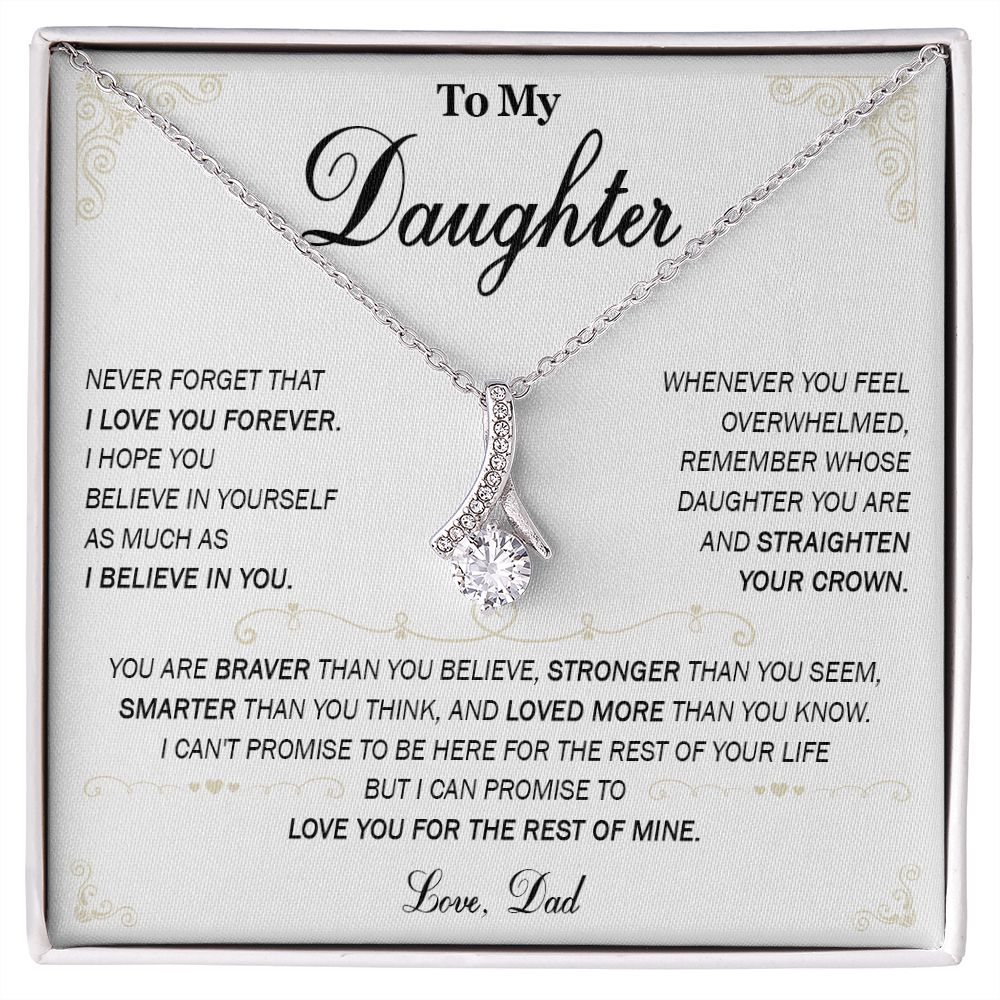 589B To My Daughter Necklace, Daughter Father Necklace, Daughter Gift From Dad, Mom