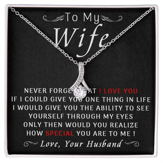 78B To My Wife Necklace, Gift For Wife From Husband, Wife Birthday Gift Necklace