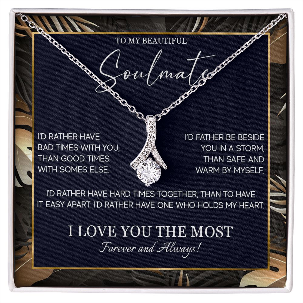 553B Soulmate Necklace, To My Soulmate Necklace, Birthday Gifts for Wife, Girlfriend