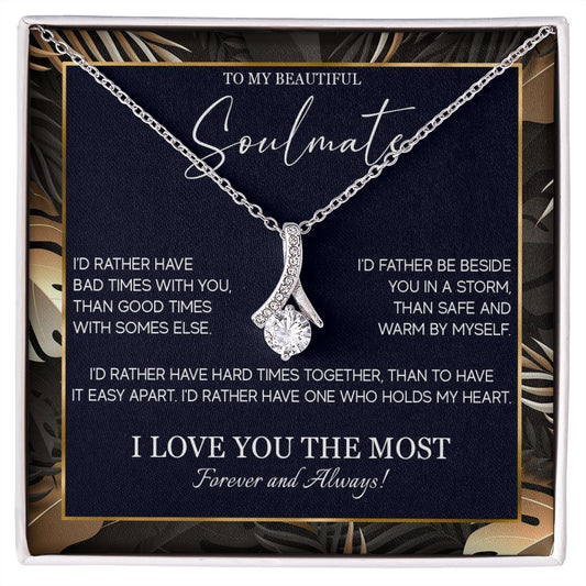 553B Soulmate Necklace, To My Soulmate Necklace, Birthday Gifts for Wife, Girlfriend