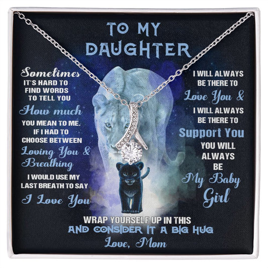 388B To My Daughter Necklace Gift From Mom, Necklace Gift Birthday, Holiday For Her