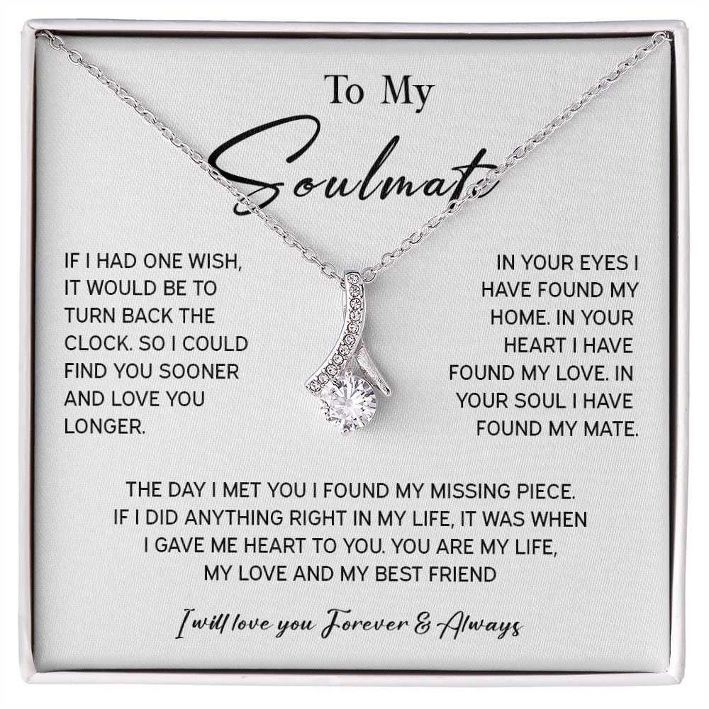 445B To My Soulmate Necklace, Valentine Gifts For Her, Gift For Girlfriend Wife