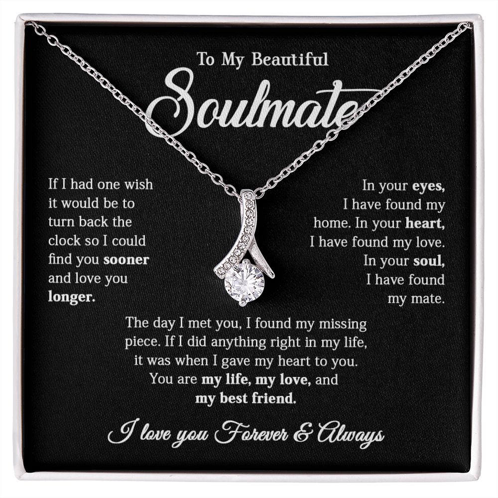 616B To My Soulmate Necklace, Gift for Wife, Girlfriend, Valentine Gift,Birthday Gift