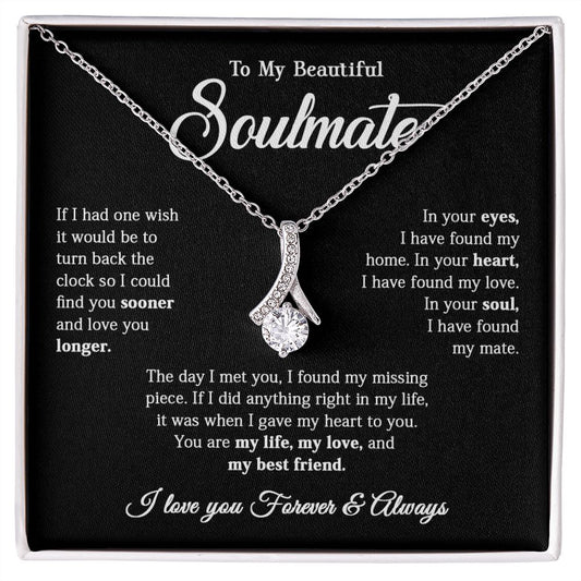 616B To My Soulmate Necklace, Gift for Wife, Girlfriend, Valentine Gift,Birthday Gift