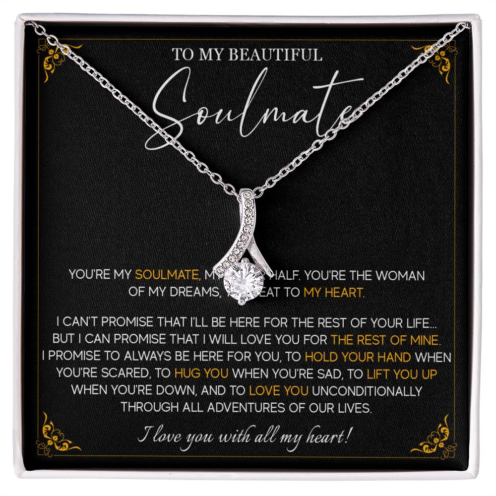 490B Soulmate Jewelry Necklace, To My Soulmate Necklace, Gifts for Wife, Girlfriend