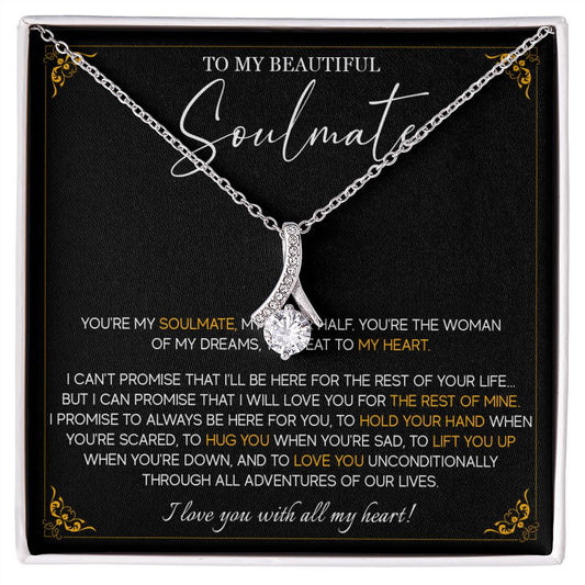 490B Soulmate Jewelry Necklace, To My Soulmate Necklace, Gifts for Wife, Girlfriend