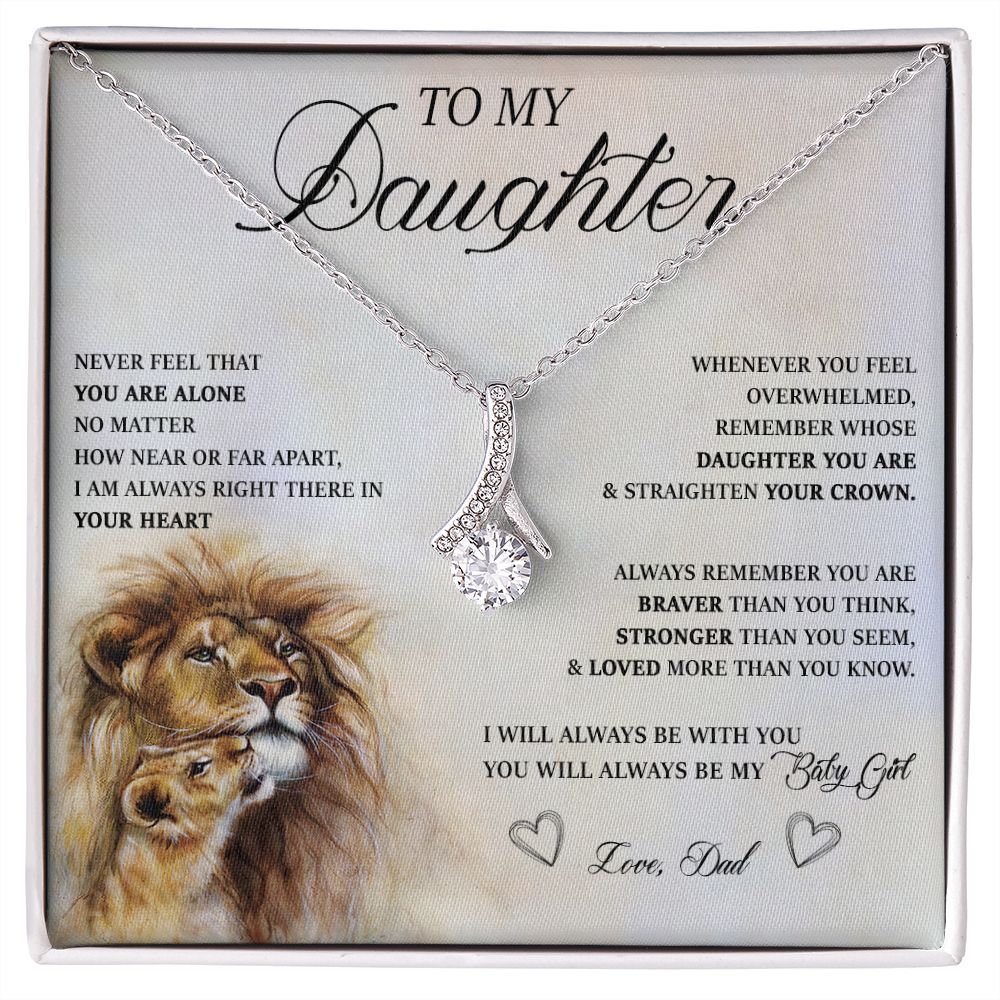 483B Birthday Gifts For Daughter From Dad, Daughter Necklace From Dad, To My Daughter