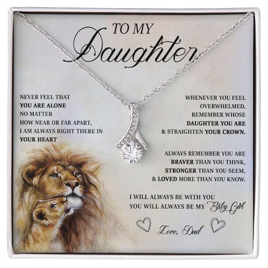 483B Birthday Gifts For Daughter From Dad, Daughter Necklace From Dad, To My Daughter