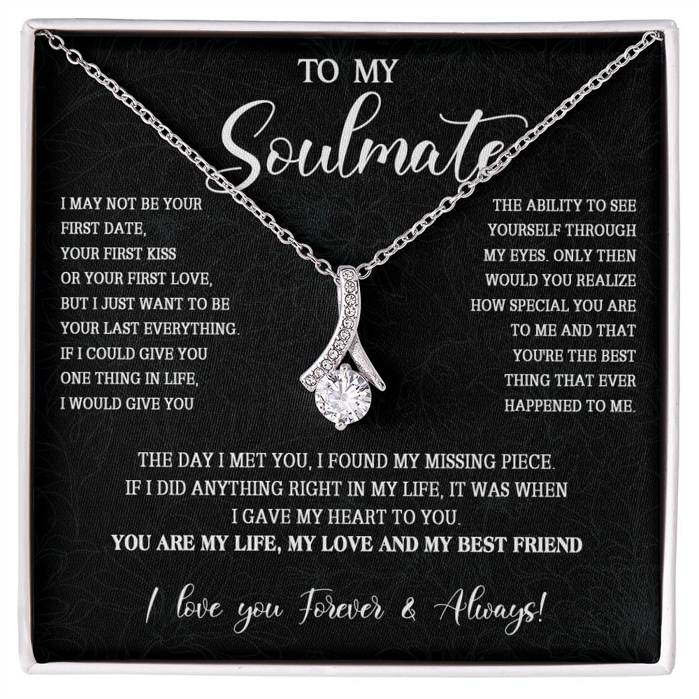 473B To My Soulmate Necklace, Christmas Gift For Her, Gift For Soulmate, Gift For Her