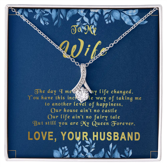 77B To My Wife Necklace, Gift For Wife, Anniversary Gift For Wife, Gift Birthday