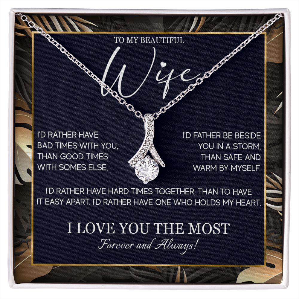 554B Gifts For Wife Romantic, Wife Birthday Gifts, To My Wife Necklace From Husband