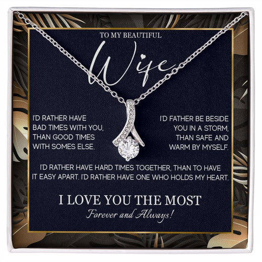 554B Gifts For Wife Romantic, Wife Birthday Gifts, To My Wife Necklace From Husband
