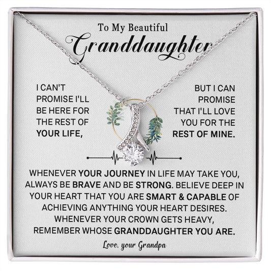 541B To My Granddaughter Necklace, Xmas Birthday Gift For Granddaughter from Grandpa
