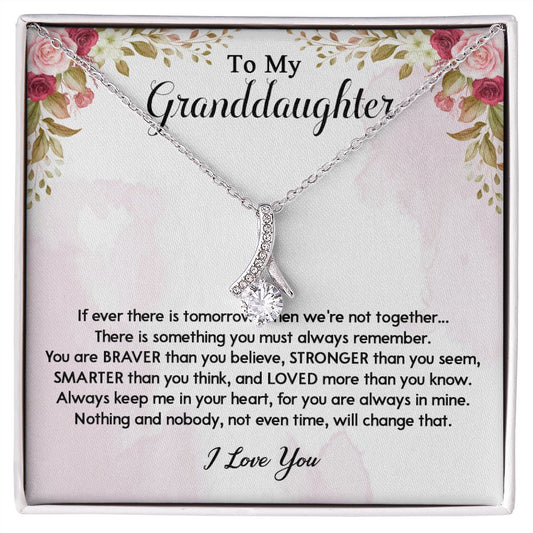 610B To My Granddaughter Necklace, Christmas Daughter Gift, Birthday Christmas Gift