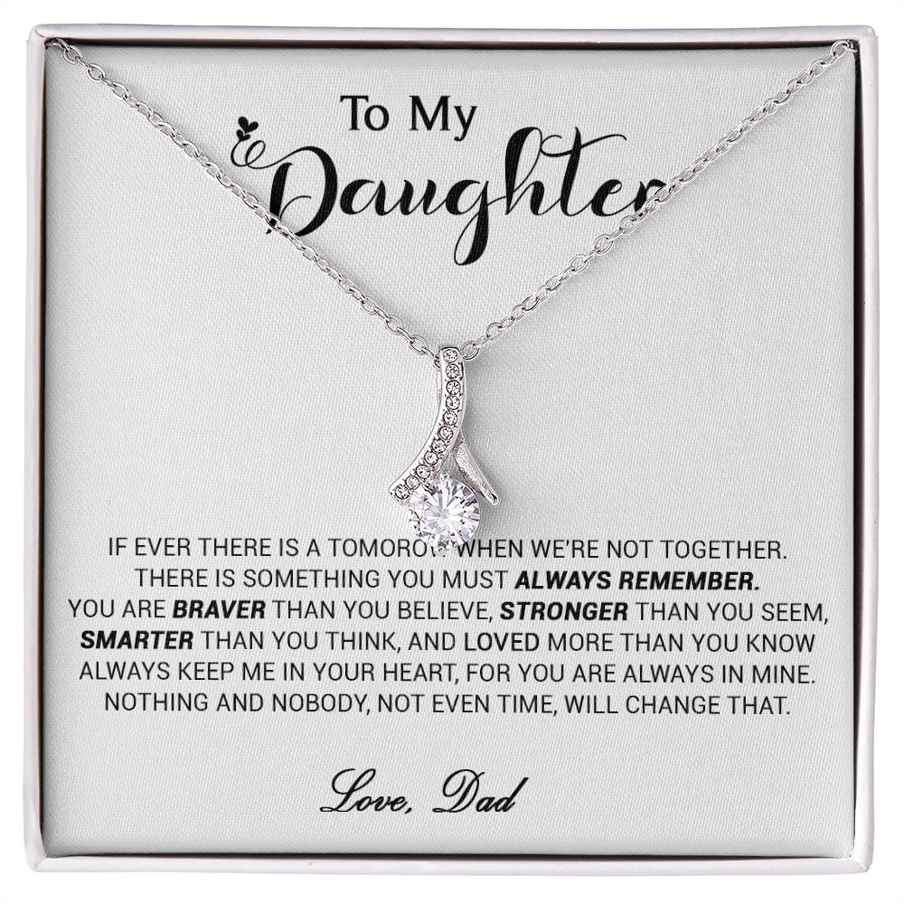 440B To My Daughter Necklace, Birthday Gift For Daughter From Dad, Christmas Gift