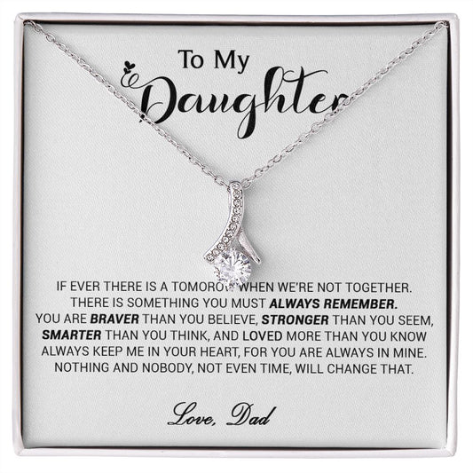 440B To My Daughter Necklace, Birthday Gift For Daughter From Dad, Christmas Gift