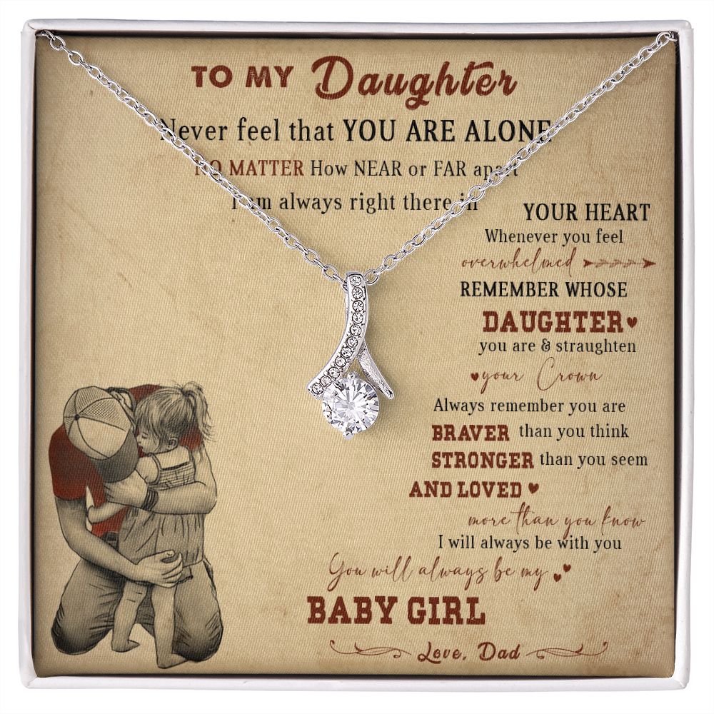 105B Daughter Necklace, To My Daughter Necklace,  Birthday Gift For Daughter From Dad