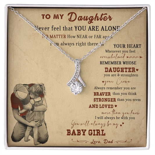 105B Daughter Necklace, To My Daughter Necklace,  Birthday Gift For Daughter From Dad