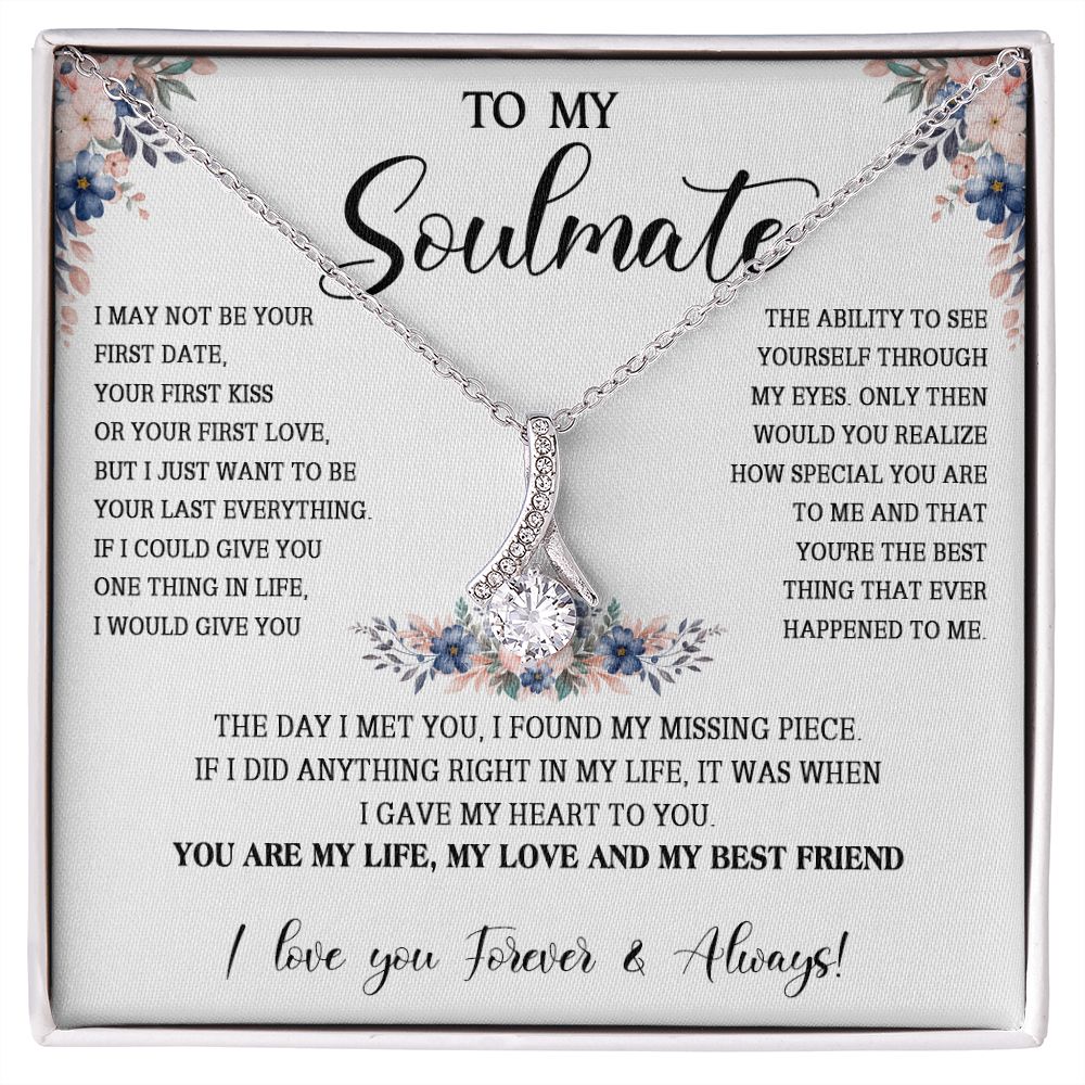 474B To My Soulmate Necklace, Gift For Her, Christmas Gift For Her, Gift For Soulmate
