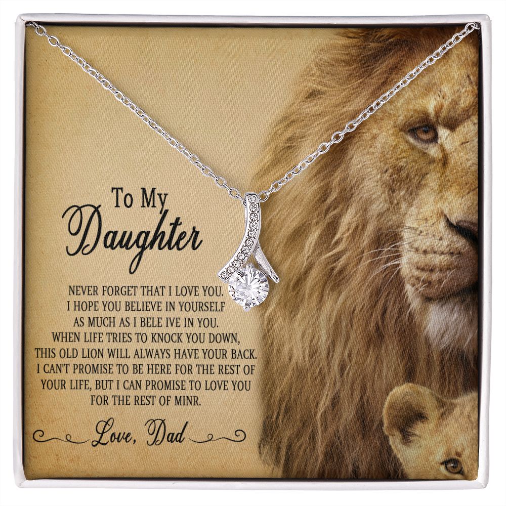 51B To My Daughter Necklace From Mom, Jewelry Gift For Daughter On Birthday, Holiday