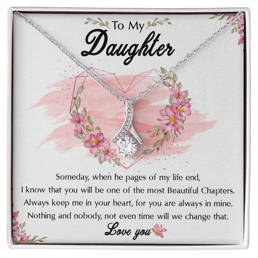 54D To My Daughter Necklace, Birthday Gift For Daughter, Graduation Jewelry