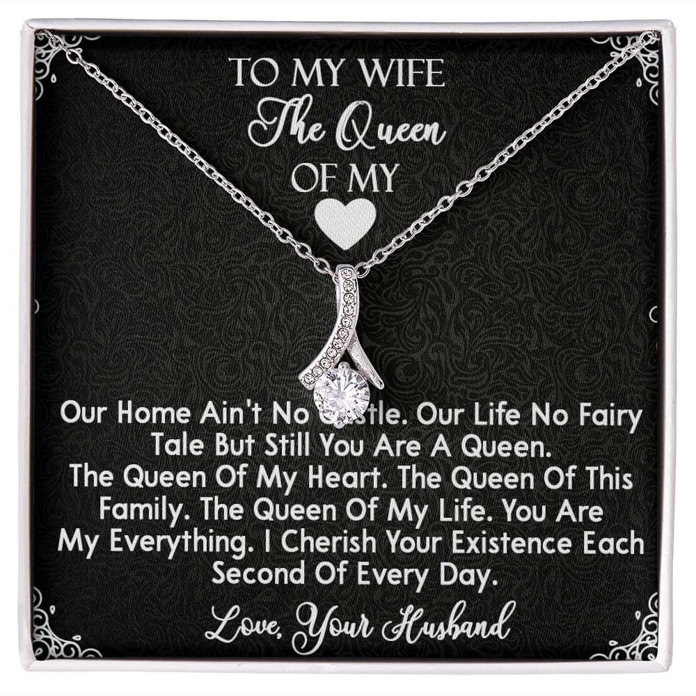 419B To My Wife The Queen Necklace, Gifts for Wife, Gifts for Her, Birthday Gifts