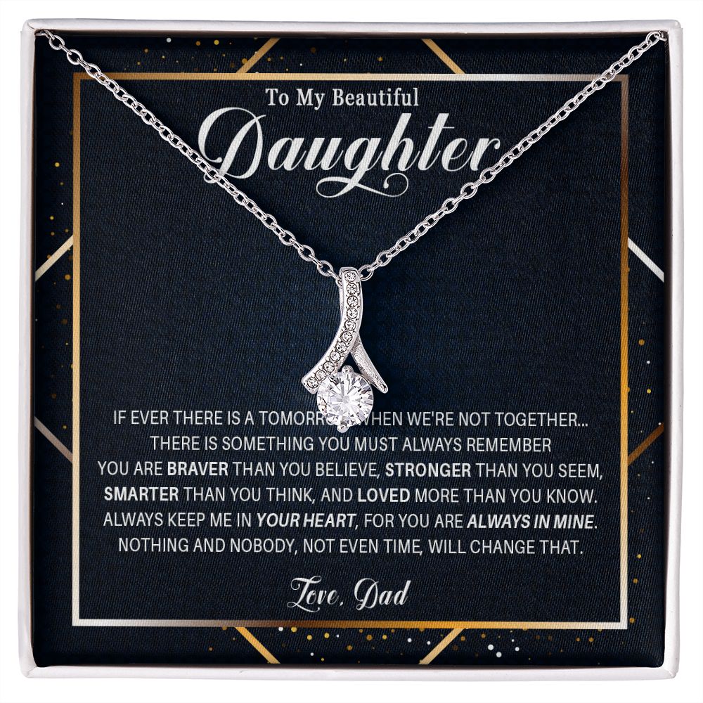 536B Gift For Daughter From Dad, To My Daughter Necklace, Birthday Gifts for Daughter