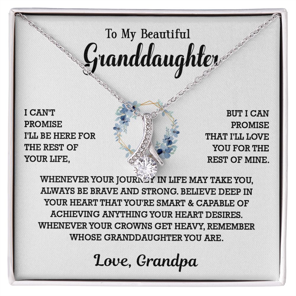 613B To My Granddaughter Necklace, Birthday Gift For Granddaughter, Necklace Gifts