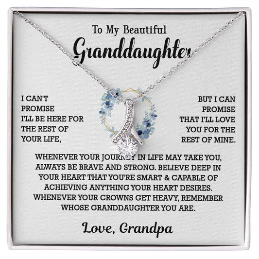 613B To My Granddaughter Necklace, Birthday Gift For Granddaughter, Necklace Gifts
