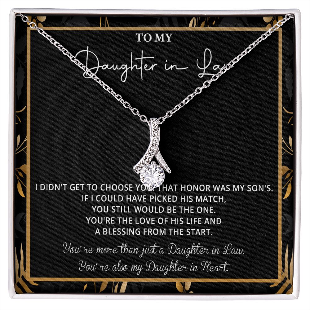 550B To My Daughter in Law Necklace, Daughter in Law Gift Necklace From Mother in Law