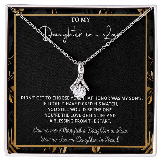550B To My Daughter in Law Necklace, Daughter in Law Gift Necklace From Mother in Law