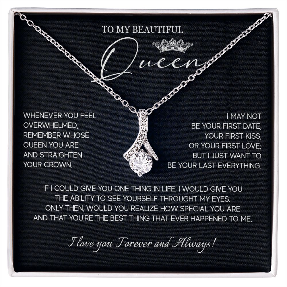 555B Necklace To My Soulmate, Queen Necklace Birthday Gifts For My Wife, Girlfriend